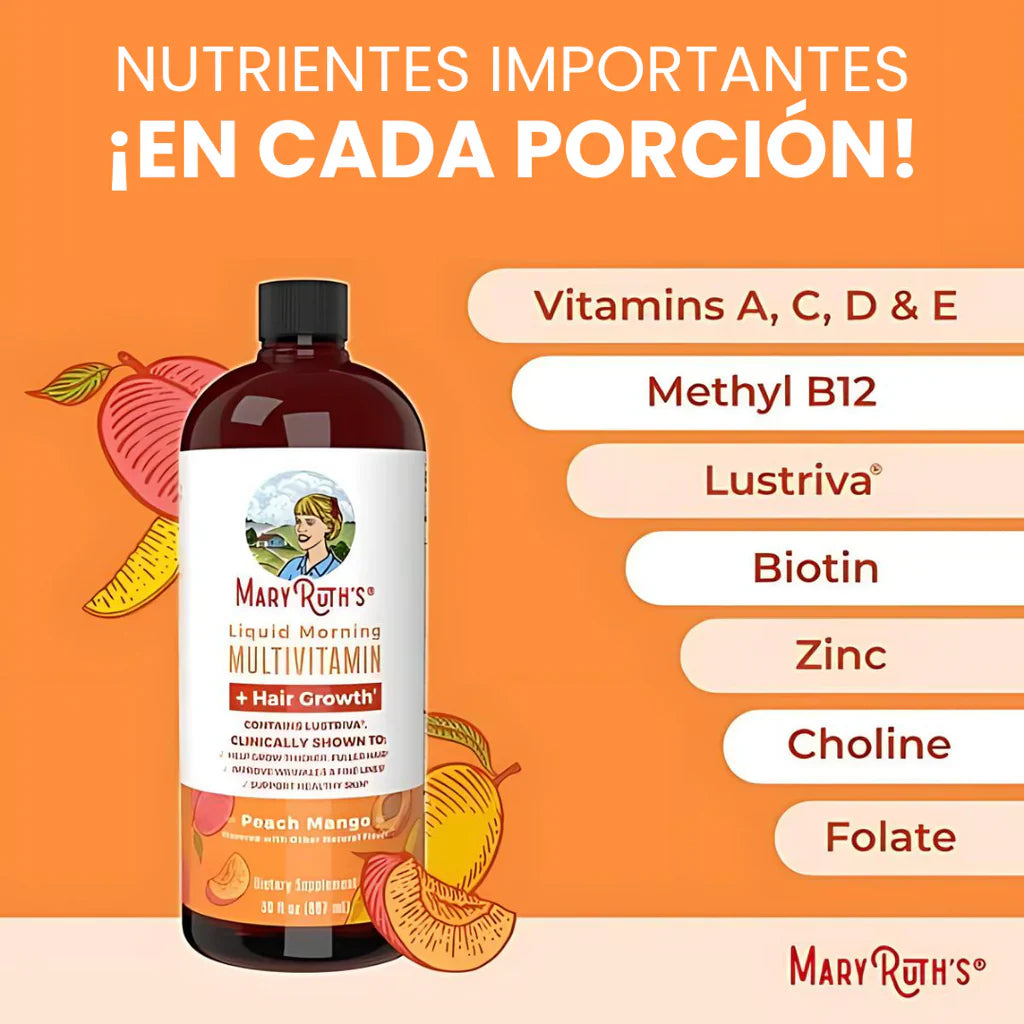 Botella de Multivitamínico y Multimineral Líquido MaryRuth's (887 mL)